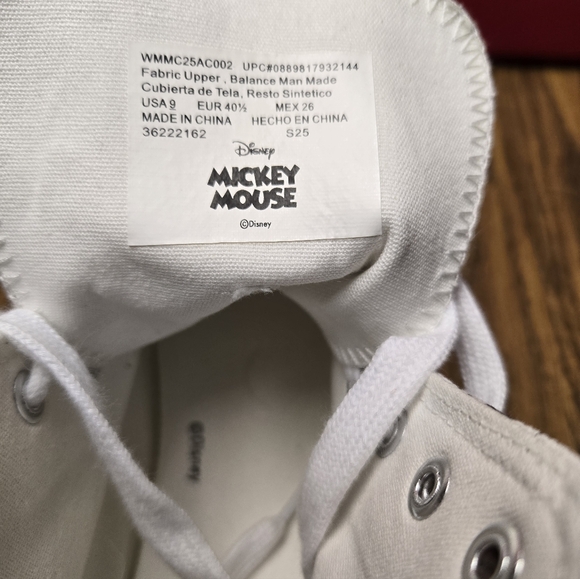 Disney Women's Mickey Mouse Sneakers - Black and White Mickey Design - Picture 7 of 8